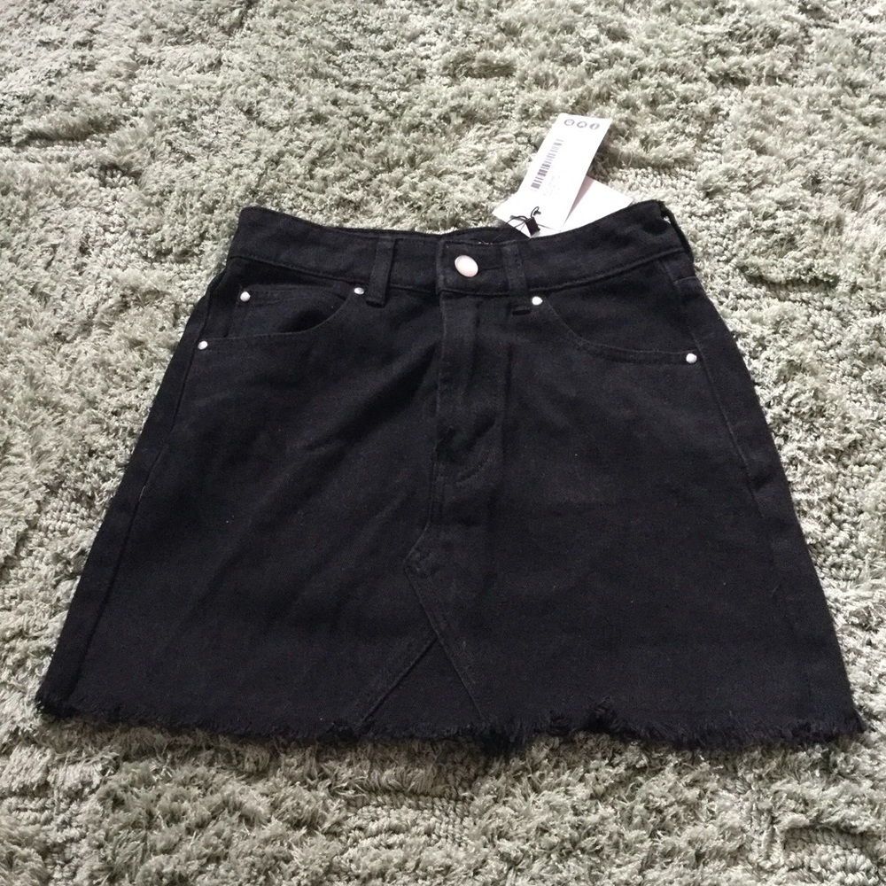 Raw Edge Mini Skirt